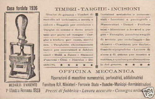 Roma cerutti fabbrica timbri - timbri, e