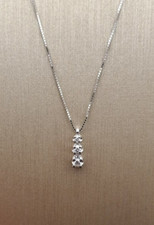 CATENINA CON TRILOGY RECARLO XB 001/015 CON DIAMANTI E ORO BIANCO 18 CT 750