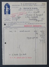 Fattura 1938 reggiseno LIONE A