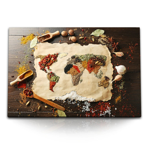 Quadro tela 120x80 mappa - quadro,