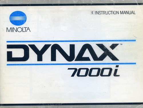 Minolta dynax 7000i manuale - 7000i,