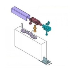 Kit x Porta Scorrevole Binario Più Carrelli Kg 40 o 80, Binario 190 - 230 - 300