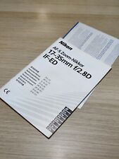 Nikon 17-35MM F2.8D MANUALE ISTRUZIONI INSTRUCTION MANUAL