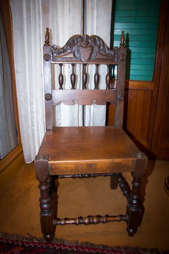 Sedia antica legno noce - sedia,