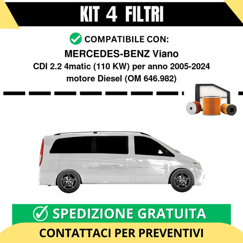 Kit filtri tagliando per - 4,