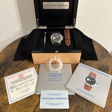 Panerai Luminor GMT Pam 88 00088 44 mm quadrante nero cinturino in pelle e scatola set completo