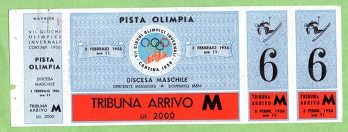 Biglietto olimpiadi cortina - biglietto,