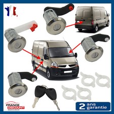 Kit 4 Serrature Nottolini Porta Pinze per Renault Master II 1998-2010 7701470952