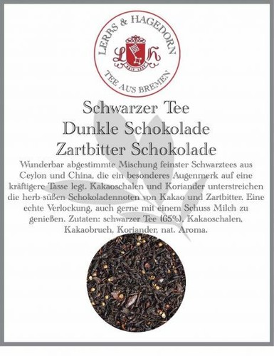 Tè nero cioccolato - nero, fondente