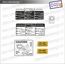 Adesivi avvertenze moto Honda four 400 500 750 k0 k1 k2 remember