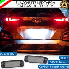 PLACCHETTE A LED LUCI TARGA 18 LED SPECIFICHE HYUNDAI KONA 6000K BIANCO GHIACCIO