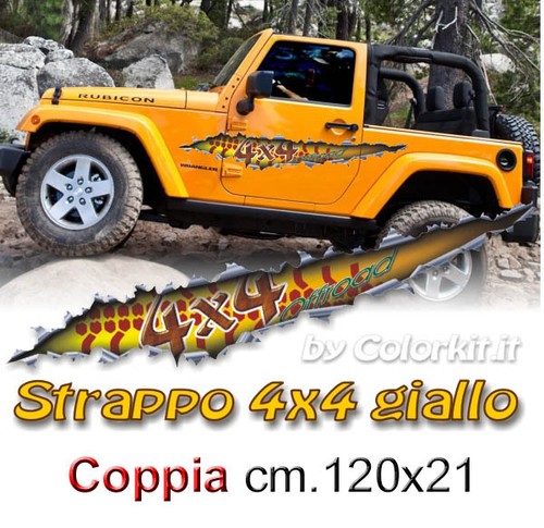 Coppia adesivi effetto - , strappo