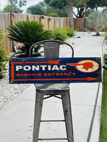 Pontiac porcelain advertising - porcelain,