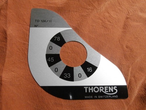 Thorens td124 name plate - name,