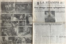 BOMBA TRENO NAPOLI MILANO SAN BENEDETTO VAL SAMBRO ATTENTATO STAMPA 1984