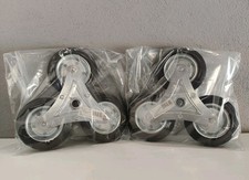 2 RUOTE TRIPLE PER CARRELLI SCALE 