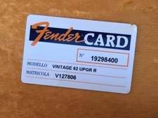 Chitarra Fender Stratocaster Vintage 62