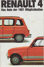 Brochure vendita Renault 4 TL e GTL originale lingua TEDESCA non datata
