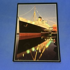 QUEEN MARY LONG BEACH CALIFORNIA CARTOLINA - A COLORI -