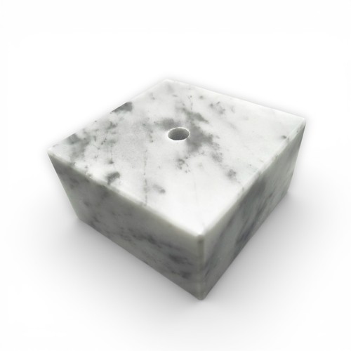 Base marmo bianco con foro - marmo,