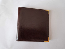 portafoglio QUADRATO in pelle marrone vintage da uomo - 2 tasche per contanti