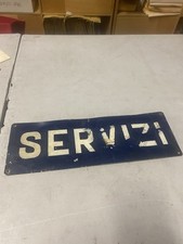 Insegna  Tabella  Servizi Vintage Epoca Collezione