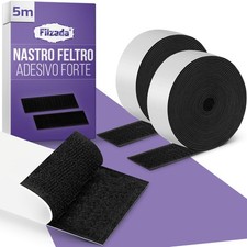 Filzada® 5 m Stretch Adesivo 50 mm NERO Feltro Adesivo Forte Adesivi Strappo