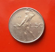 50 LIRE 1978 ERRORE -SENZA L'1 DELLA DATA E CON 9 EVANESCENTE AL ROVESCIO [A413]