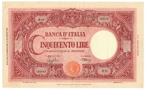 500 lire barbetti - 500, c