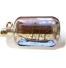Nave in Bottiglia  (Brigantino) Vintage Brig ship in a bottle rated by AI