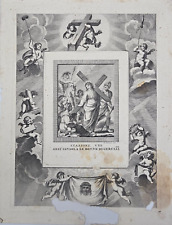 Antica Stampa Stazione VIII Via Crucis Perini Giuseppe Sforza (1748/ 1797 Ca)