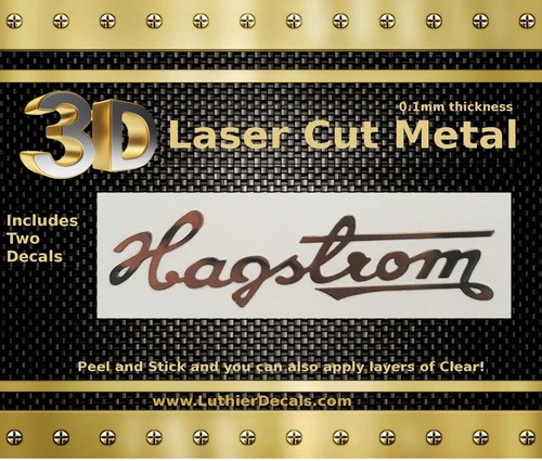 Hagstrom guitar decal metal - decal, 3d