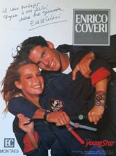 Pubblicità Advertising Italian 1987 OROLOGIO ENRICO COVERI YOUNGSTAR.