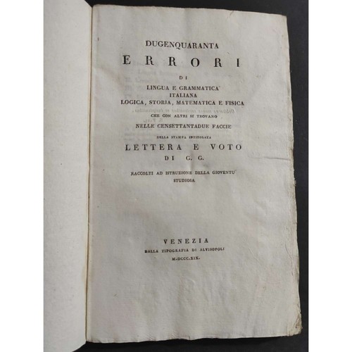 Dugenquaranta errori lingua - errori, di