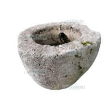 Mortaio in pietra antico vecchio originale cm 31 arredo antiquario antiquariato