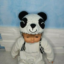 Cappello Neonato  Bambina Uncinetto Animali , Regalo Nascita taglia 0-3 mesi