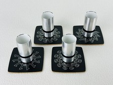 Vintage Servizio Da Alcolici 4 Piccoli Bicchieri E Sottobicchieri Design 1960