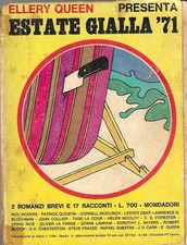SPLENDIDO E RARO LIBRO GIALLI "ESTATE GIALLA '71" ELLERY QUEEN 1971 MONDADORI