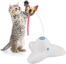 Gioco Gatto Interattivo, Asta Rotante Con Farfalla, Giocattolo Gattini, Cat Toy 