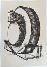 CARLO MO litografia STRUTTURA del  1973 45x65 firmata numerata + cartella