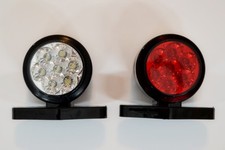 2x 12V Bianco Rosso LED Lato
