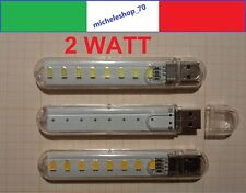 luce led 8 led USB con