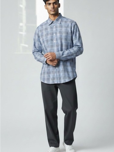 Camicia etro blu quadri - a,