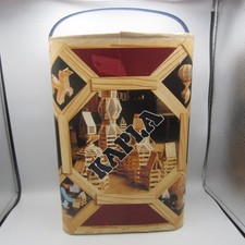 Kapla Set Blocchi Legno Costruzione Tavole 187 Pezzi Scatola Originale Senza Coperchio Francia