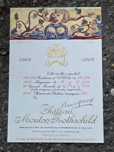 Etichetta chateau mouton - etichetta,