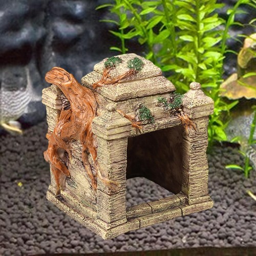 Acquario casa resina roccia - casa,