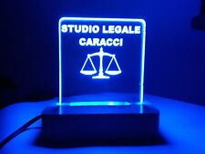 studio legale targa base legno