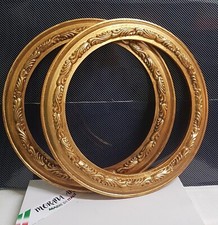 CORNICE TONDA IN LEGNO MDF FOGLIA ORO BAROCCO LARG,4 ALT. 3 BATTUTA 1.5 CM 20X20