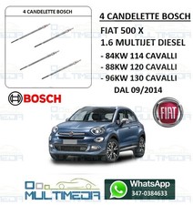 4 CANDELETTE BOSCH FIAT 500 X