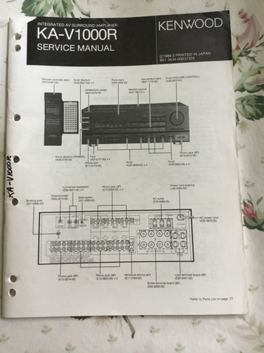 Kenwood v1000r manuale - kenwood,